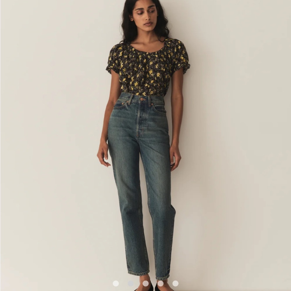 Doen Blue Blouse Elegant Top